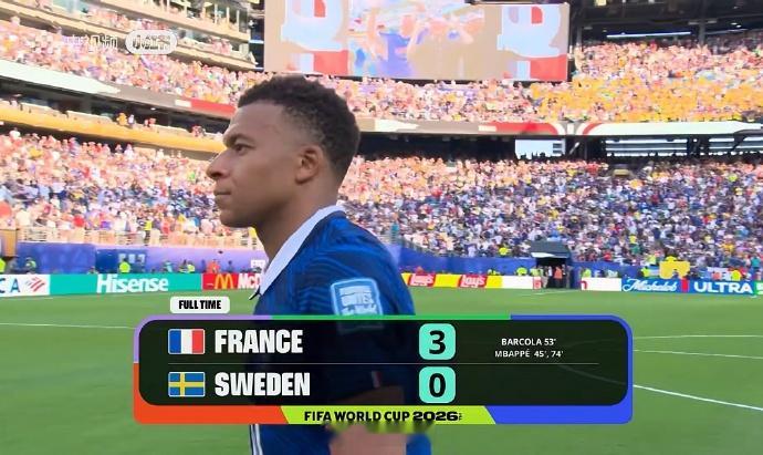 法国 vs 瑞典 法国vs瑞典这场球非常精彩，姆巴佩独中两元，法国3：0瑞典，姆