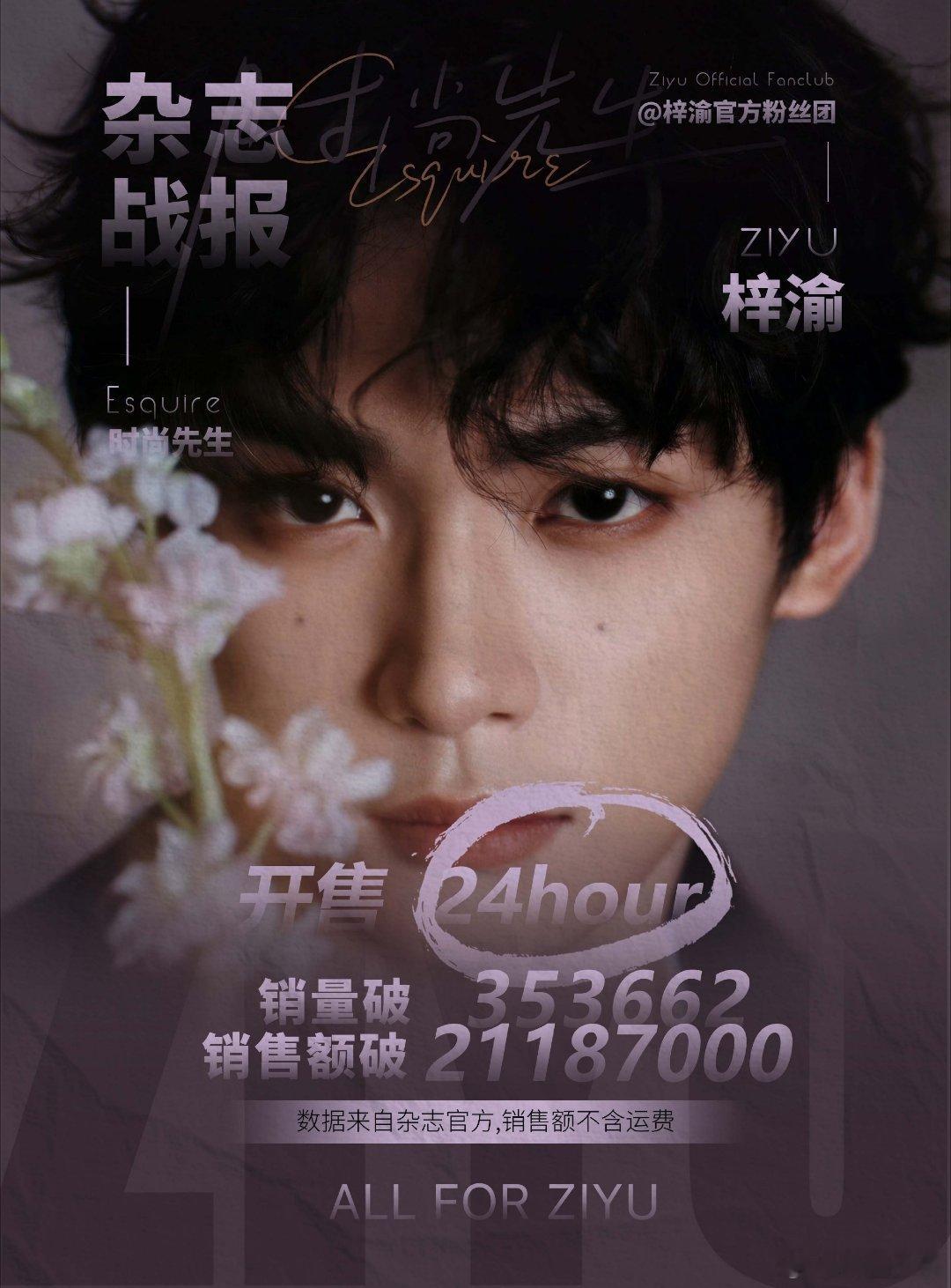 梓渝时尚先生杂志24h战报梓渝《时尚先生》的24小时战报也太炸了！35万+销量、