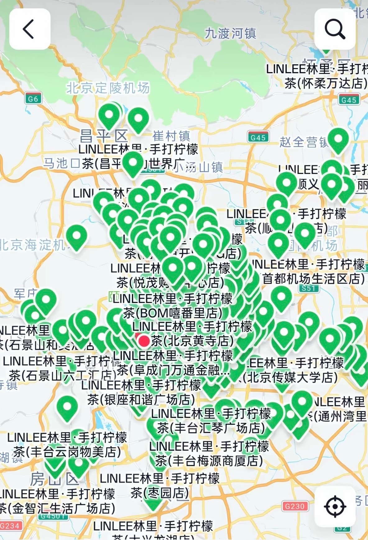 北京的林里店密密麻麻，完全覆盖，太多了😵💫 