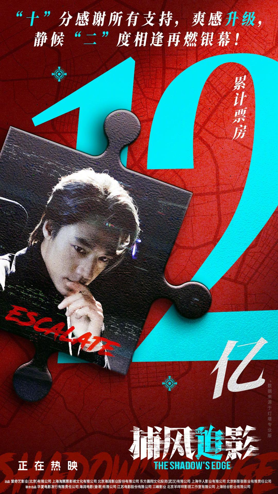 捕风追影票房破12亿 据灯塔专业版实时数据，截至9月24日22时21分，影片《捕