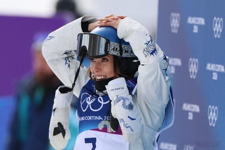 2月09日讯 米兰冬奥会自由式滑雪女子坡面障碍技巧决赛，中国选手谷爱凌￼连续两届