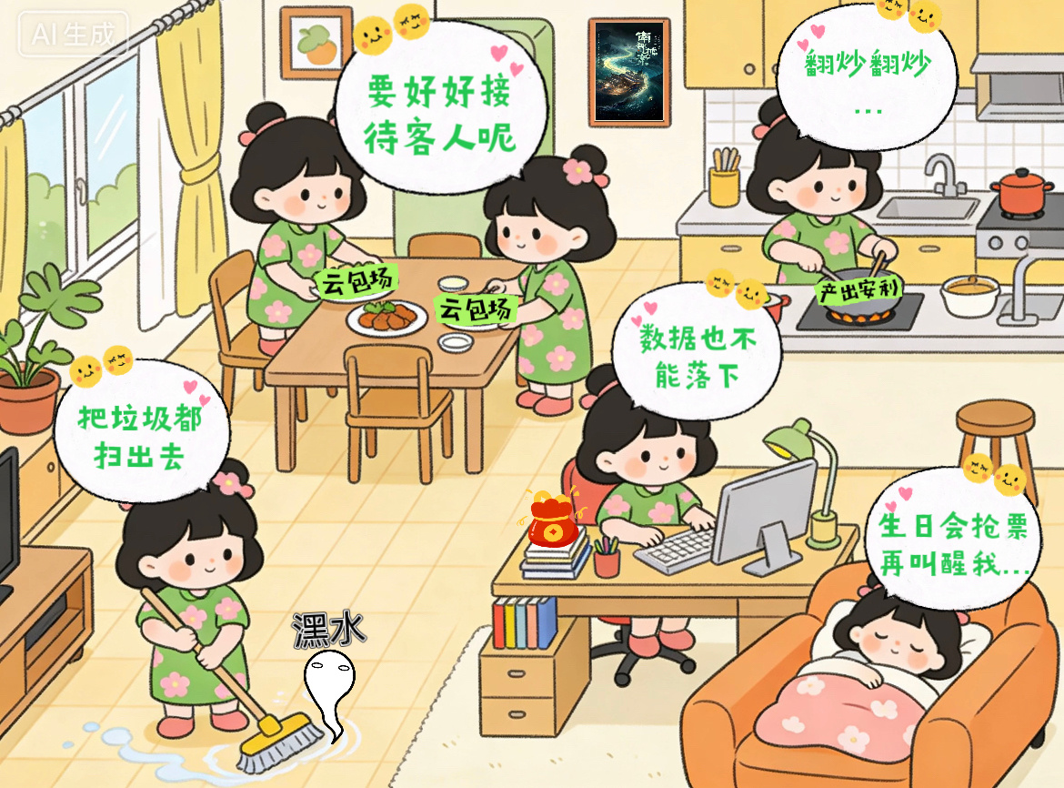 勤劳的海棠妹都在好好干活捏