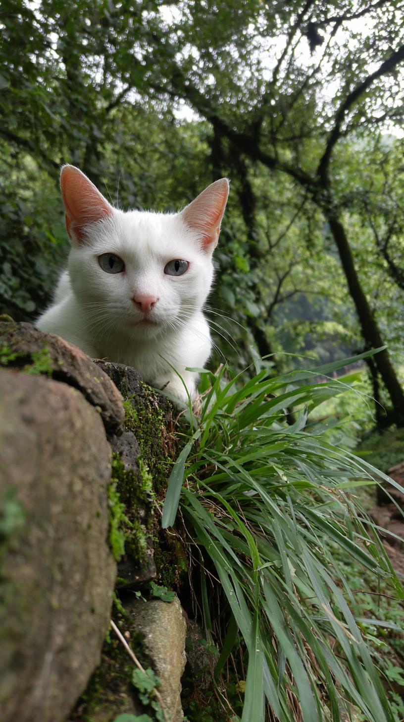 分享一张猫咪照片我家的猫像个小懒猫一样，最是喜欢到处躺，屋顶就像是他的窝，躺着晒