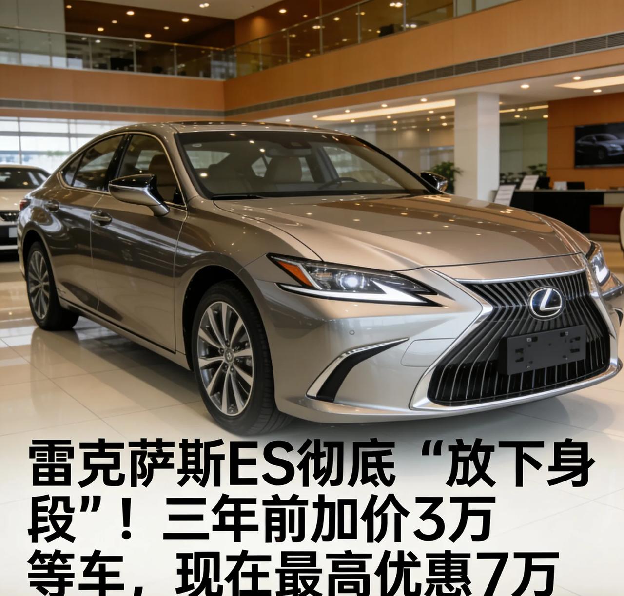 雷克萨斯ES彻底“放下身段”！三年前加价3万等车，现在最高优惠7万
 
谁能想到