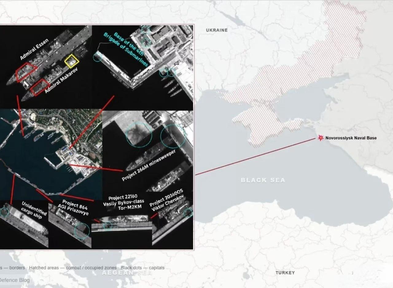 ✈️🔥🇷🇺🛥️
三艘俄罗斯军舰
在新罗西斯克港同时遭到打击

🛰️卫星