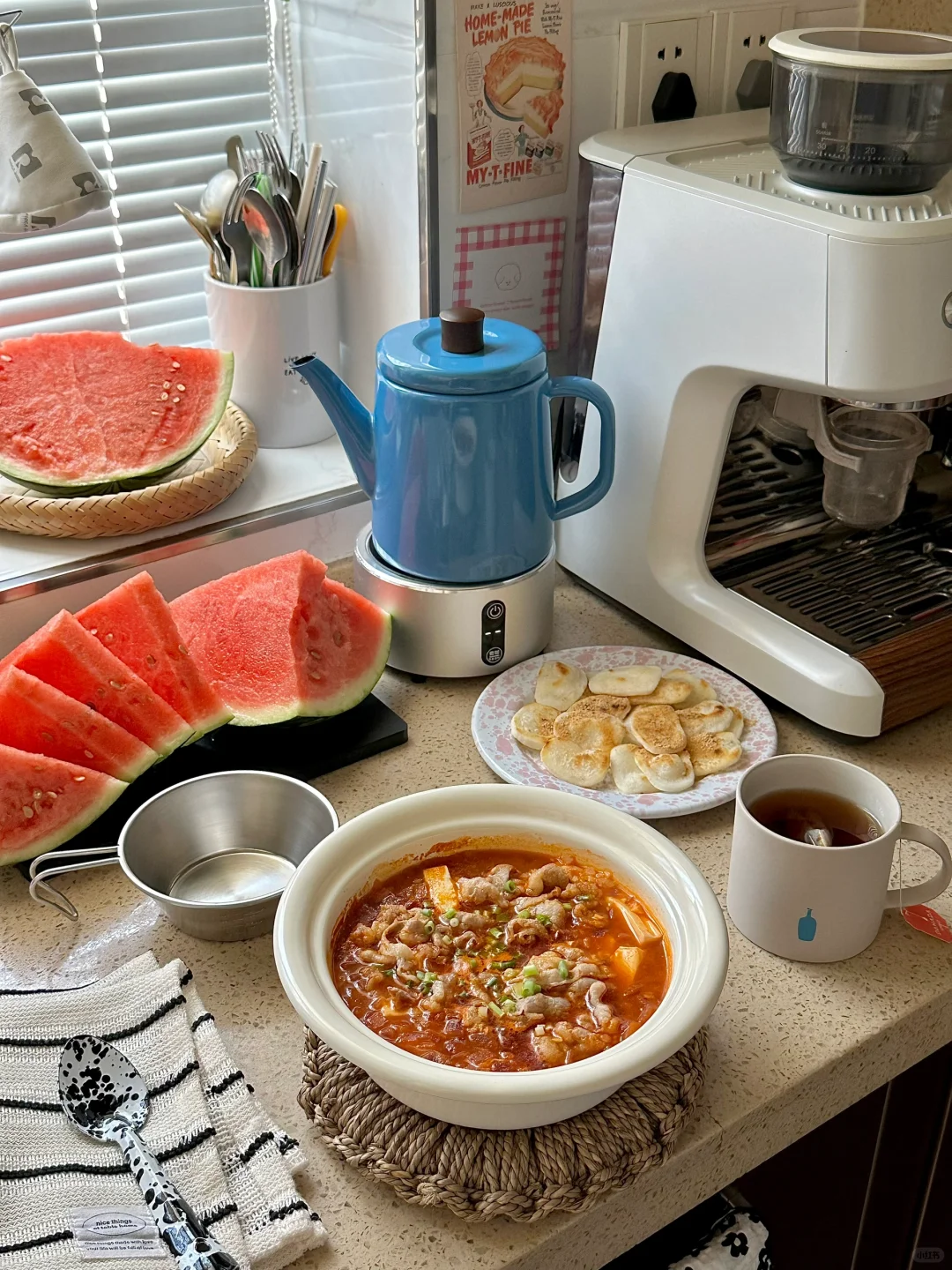 午饭煮了肥牛嫩豆腐汤🥣