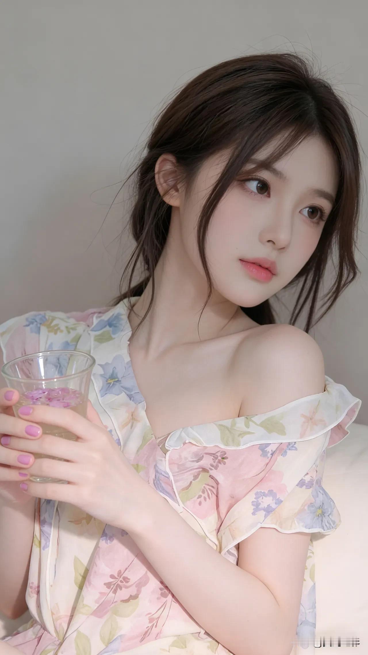 光之影
温柔少女心，粉色花裙与奶茶的完美搭配💕
温柔粉色裙 粉雾玫瑰吊带裙