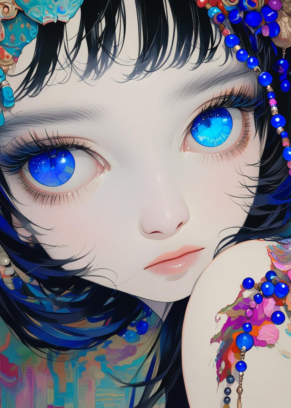 唯美意境 绘画 治愈画风 治愈插画