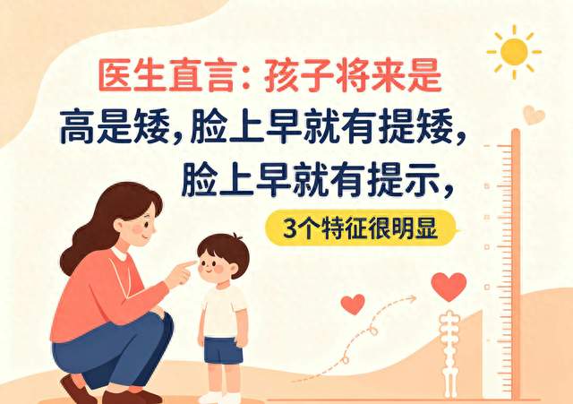 医生直言：孩子将来是高是矮，脸上早就有提示，3个特征很明显