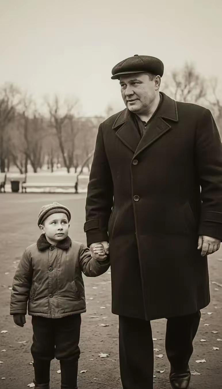 一张珍贵的照片，5岁的普京一脸崇拜的看着自己的父亲。

小时候的普京真是太可爱了