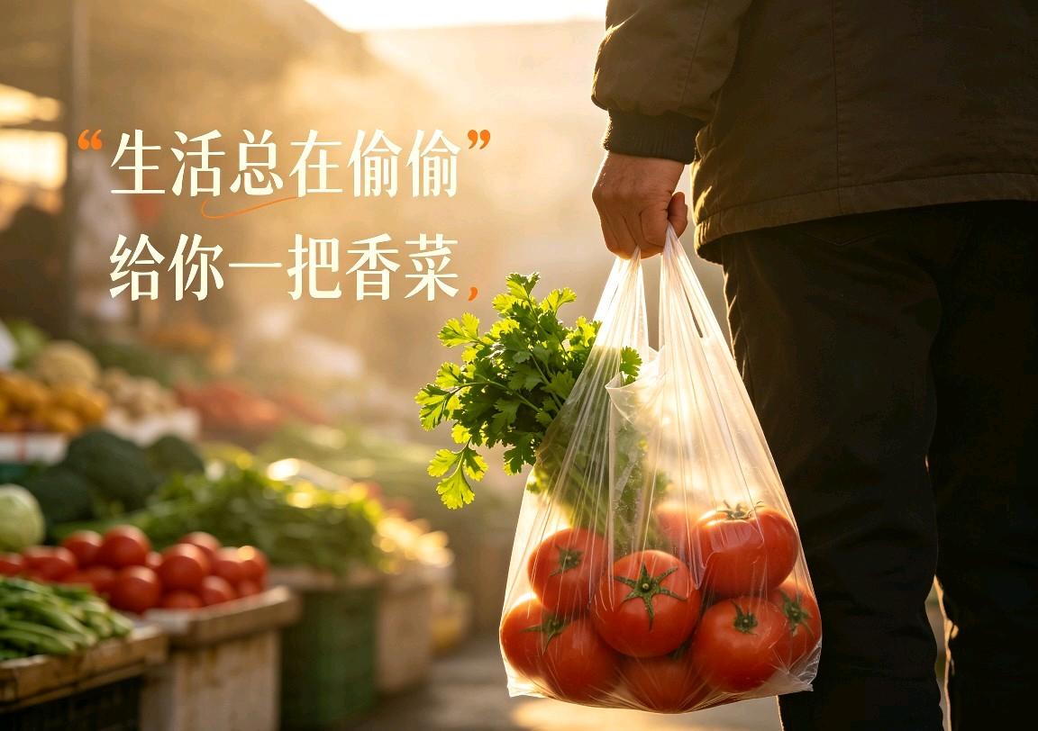 生活最治愈的幸福，藏在不期而遇的温柔里…
 
今早买菜，称完西红柿正要扫码付款。