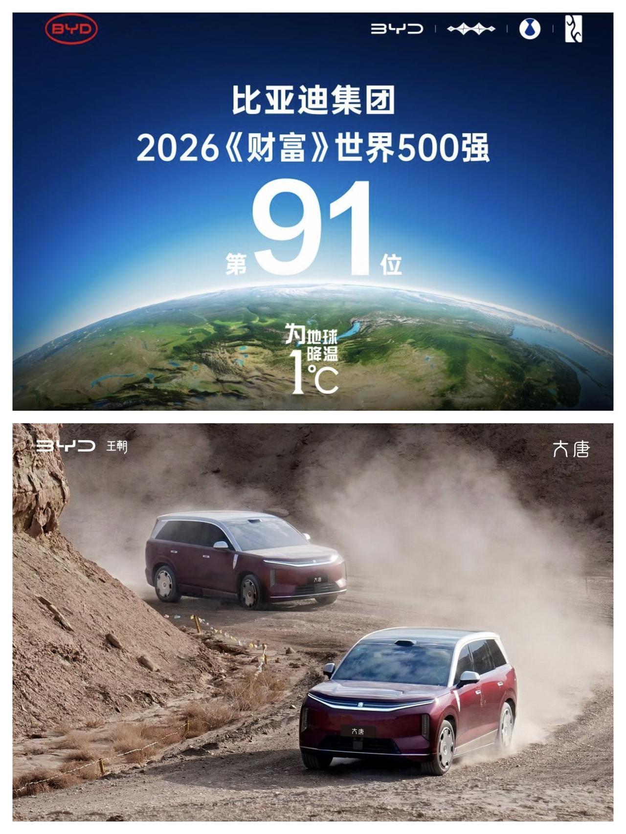 国产车企想要进一步发展，出海是必须要做的事。

从2026年《财富》世界500强