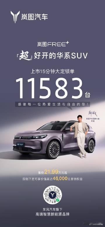 岚图FREE+掀翻20万级牌桌7月12日，全新岚图FREE+上市，共推出三款车型