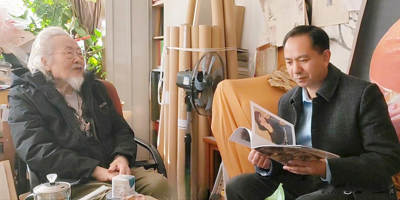 1月19日，专访中国著名书画大家86岁的张杲先生，他17岁拜石鲁为师，后入中央美