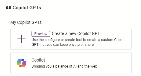 微软开始向 Copilot Pro 订阅用户推送 Copilot GPT 定制（