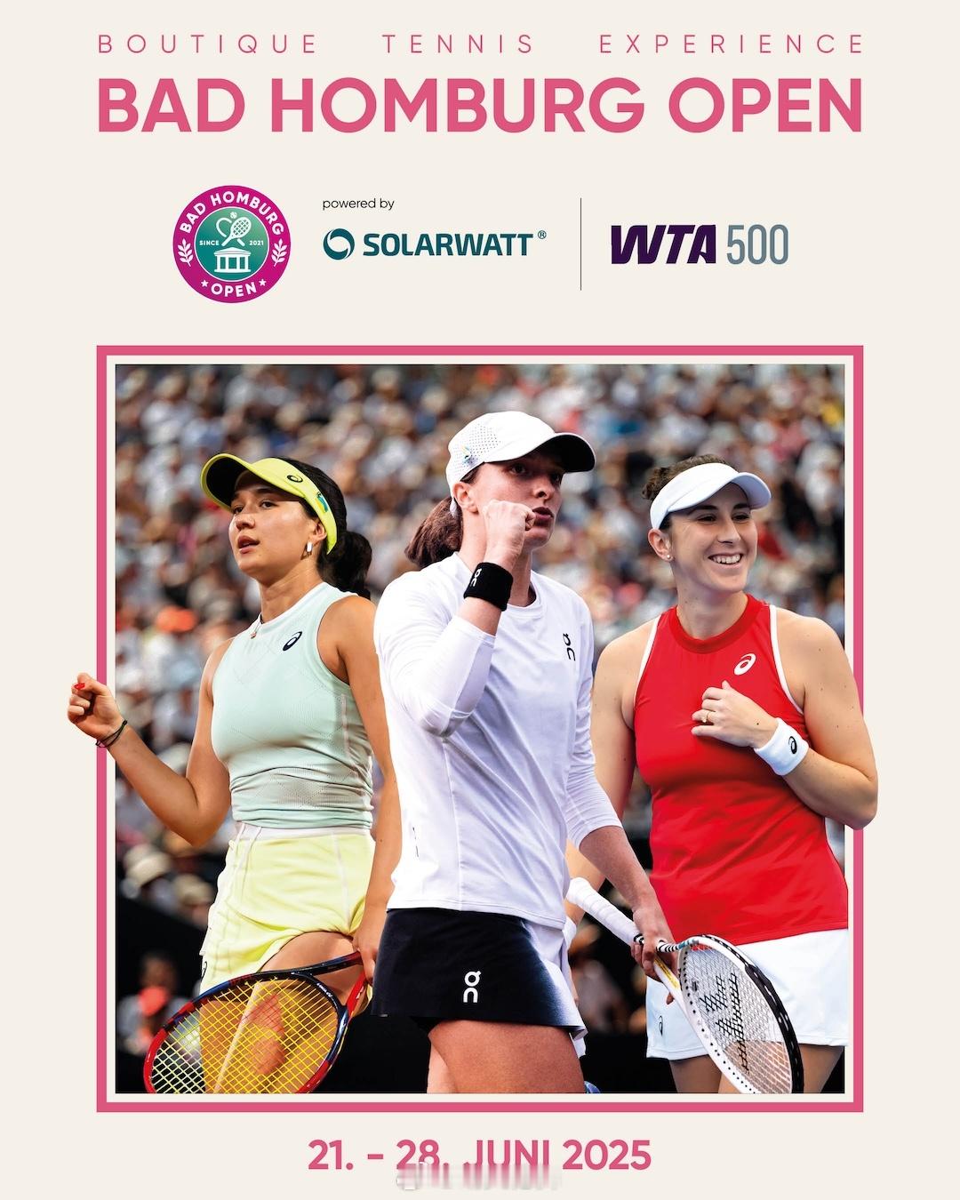 巴特洪堡WTA500正赛名单（6.23）佩古拉🇺🇸保利尼🇮🇹斯瓦泰克🇵