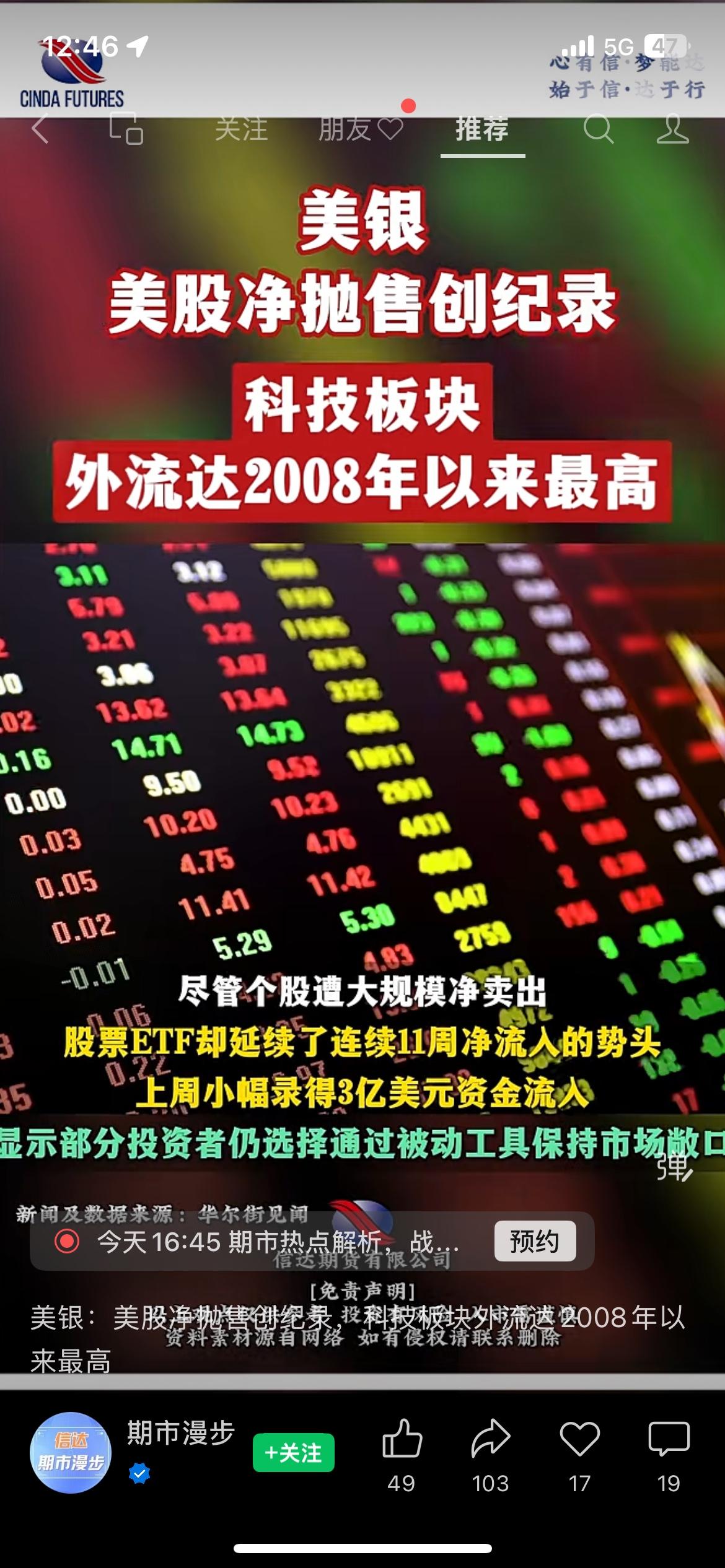 数据出炉！美股科技股资金创纪录外流
美银最新数据显示
上周美股单股净流出创历史新