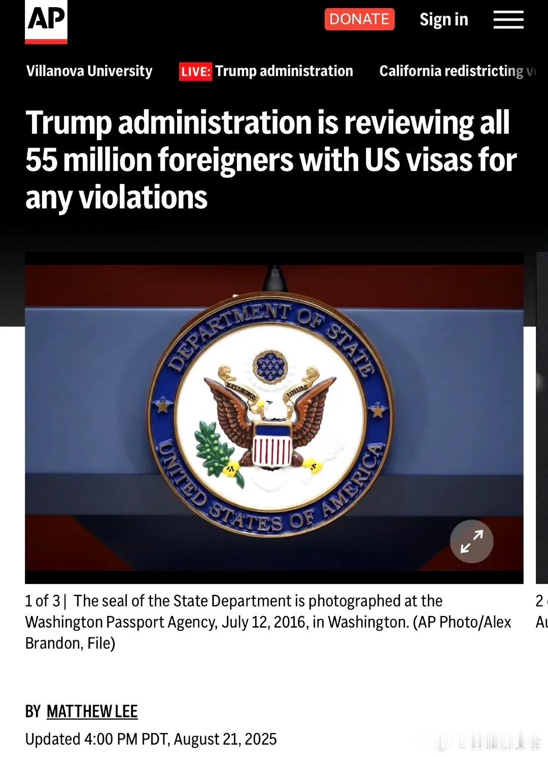 美国的签证审查更严格

美国国务院回答美联社就签证问题的提问:

关于“审查签证