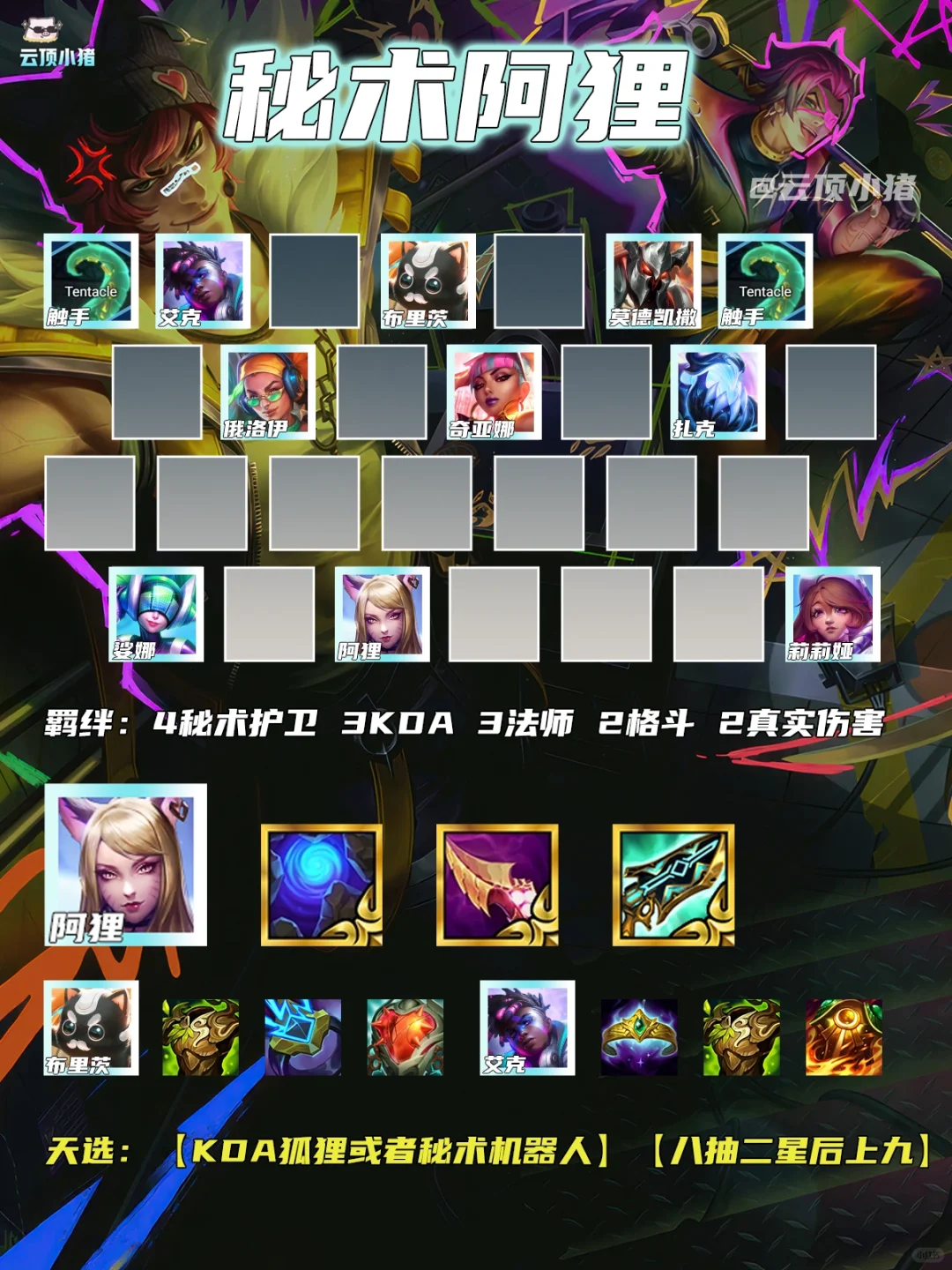 冲王者必玩阵容！秘术阿狸转九五！