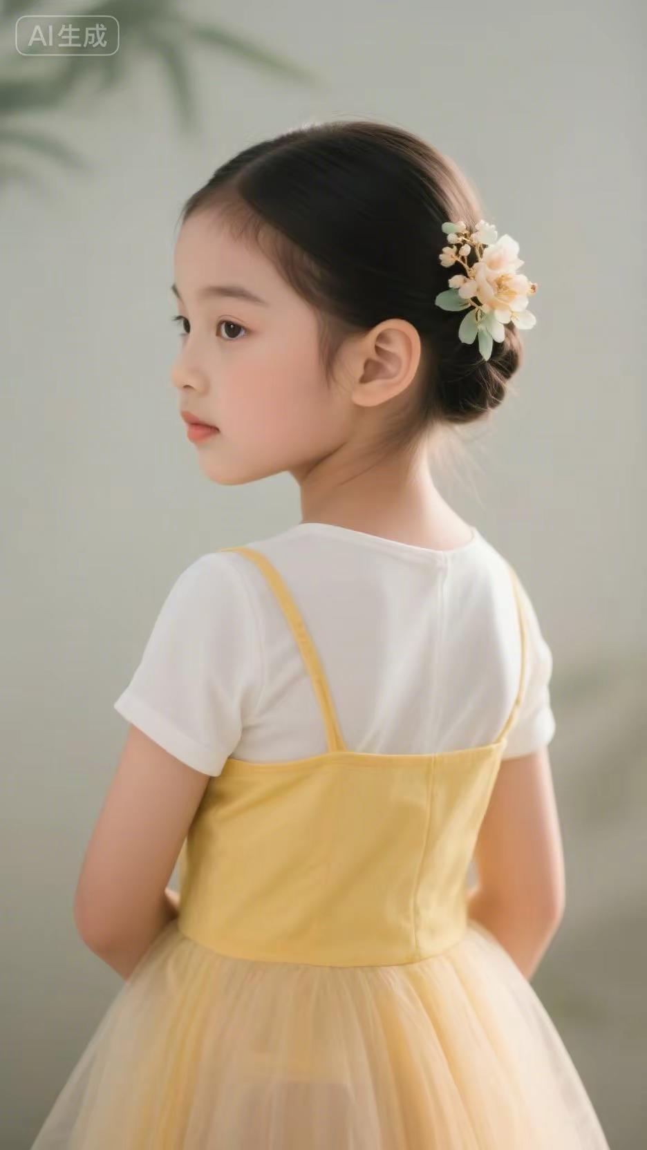 快乐小女孩。