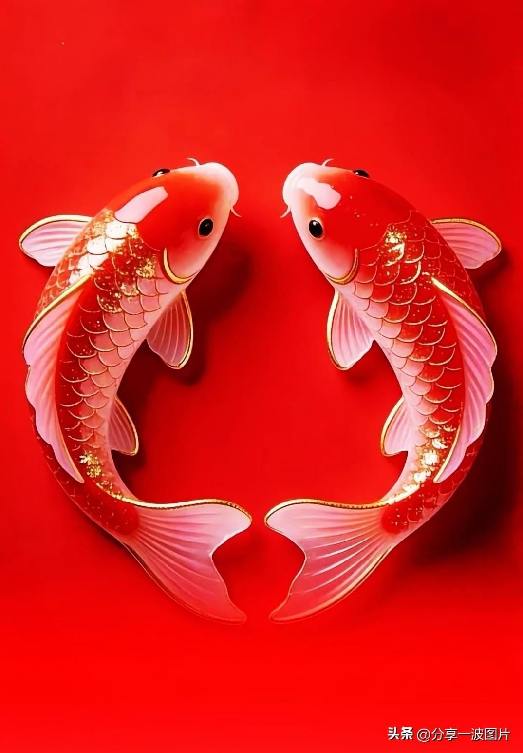 红鲤现身，大吉大利，岁岁顺遂，年年有余。