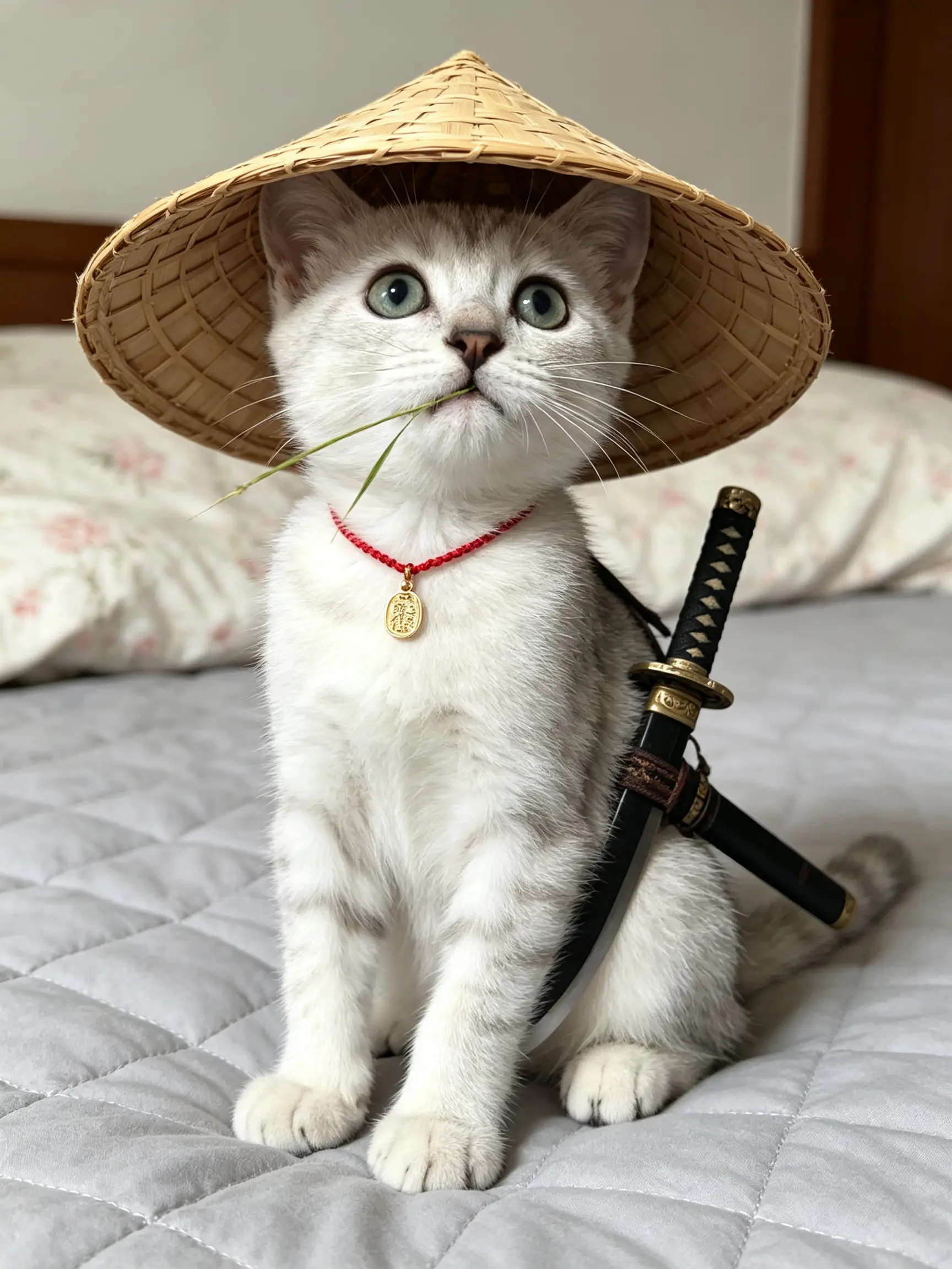 可爱到犯规 萌系武者 斗笠猫 喵喵拳法 武士猫