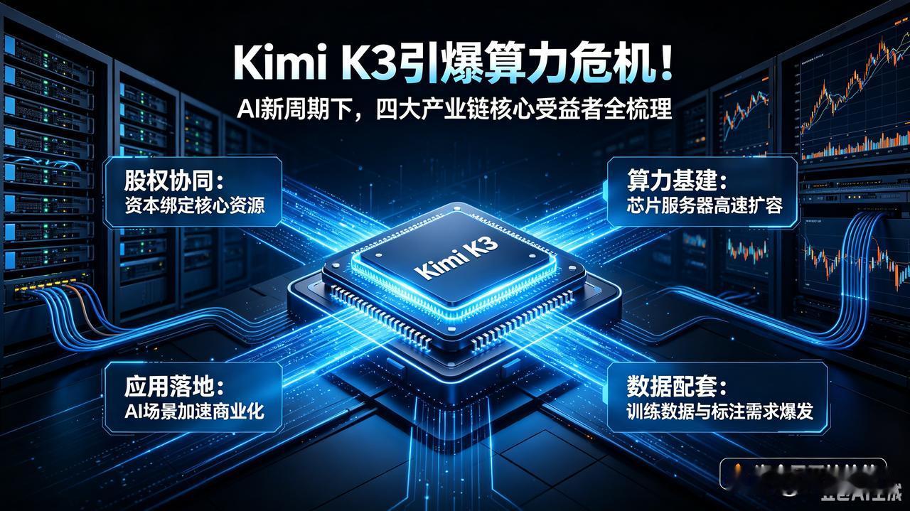 Kimi K3引爆算力危机！AI新周期下，四大产业链核心受益者全梳理，资金已开始