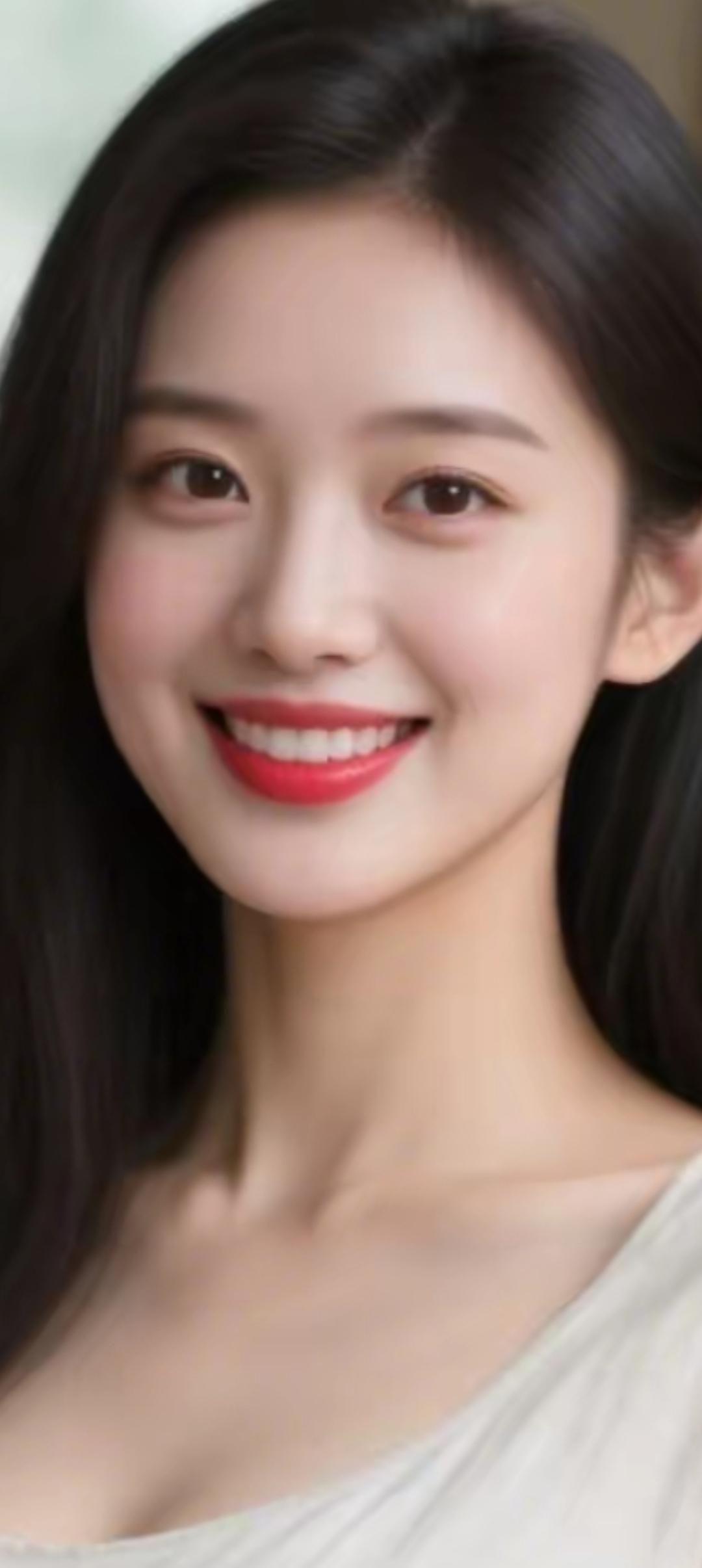 甜美笑容，元气满满，元气少女上线！😊✨