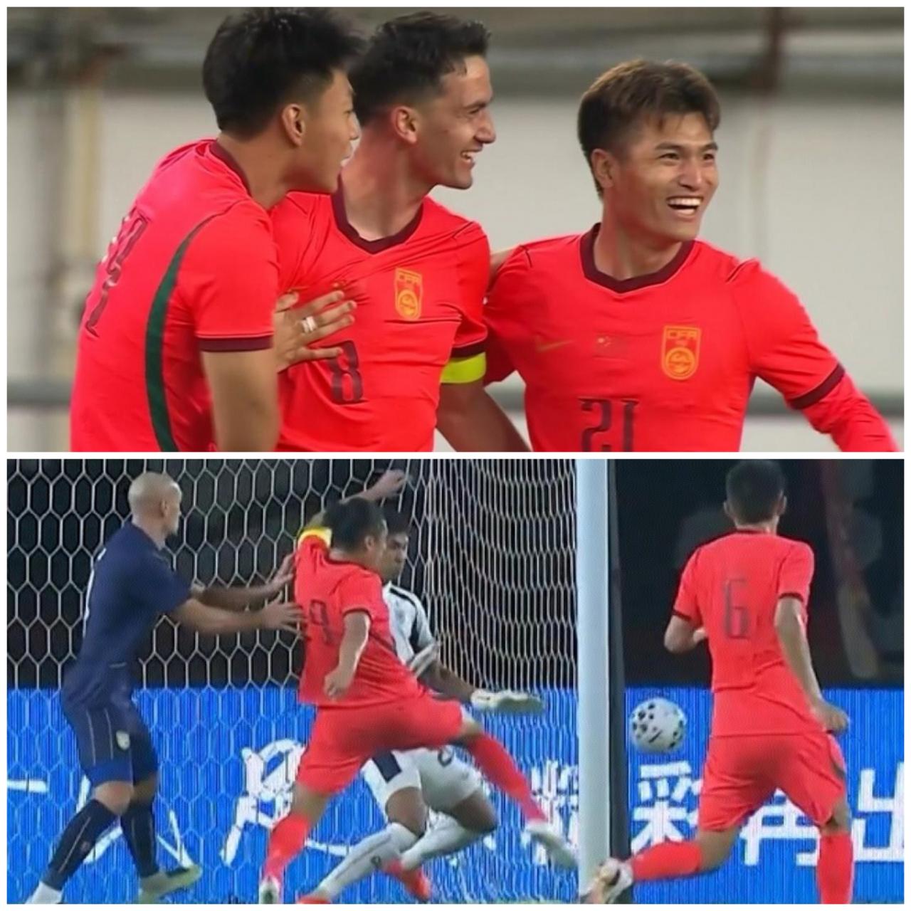 国足和U23国家队同一时间开始热身赛可不多见！同样是在占据场面优势的情况下，国足