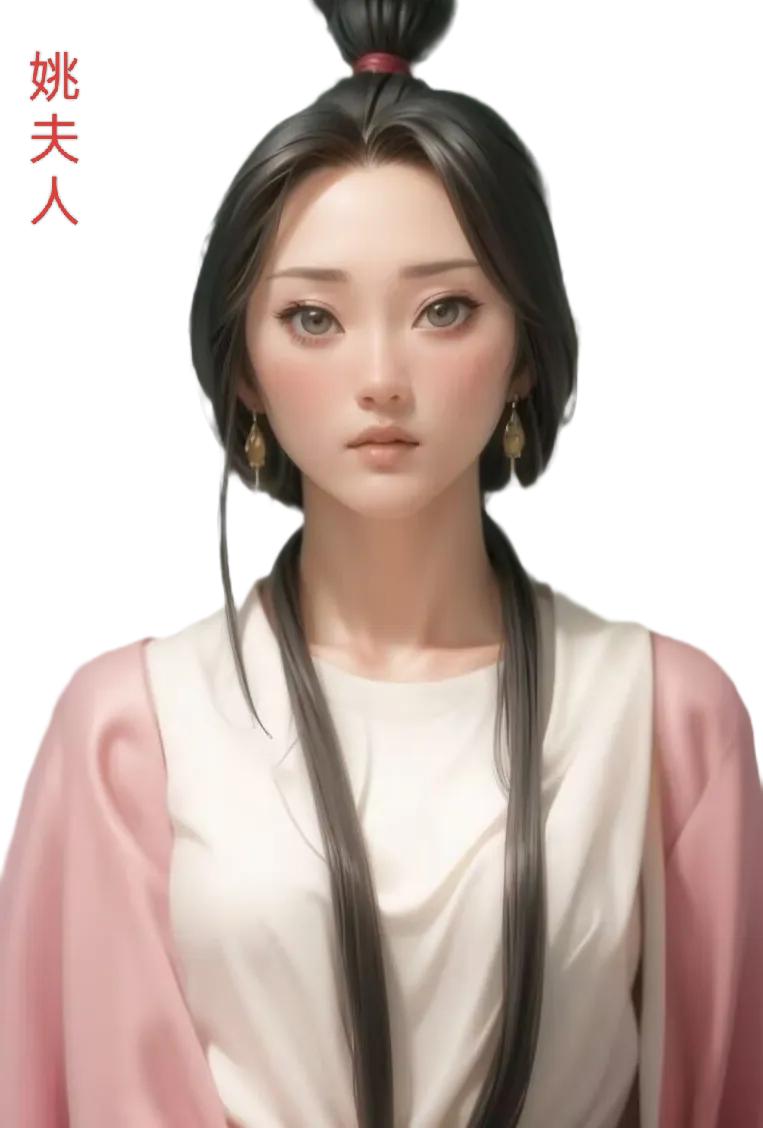 姚夫人，为执掌西魏的北周太祖宇文泰的妾室，她应该是宇文泰妻妾当中嫁给他最早的女人