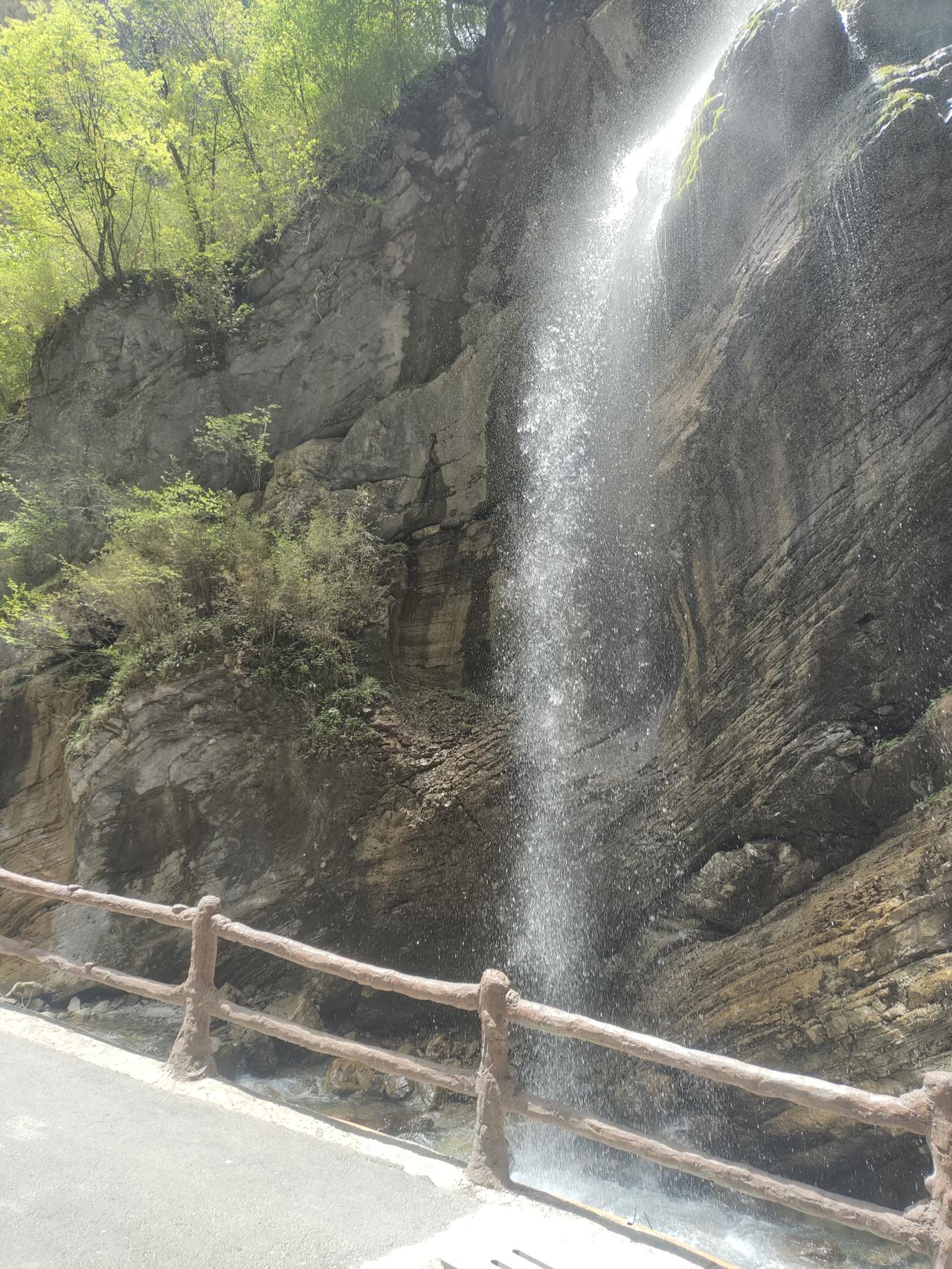 官鹅沟大峡谷
雪山脚下，官鹅沟大峡谷，雪水湶湧而下。