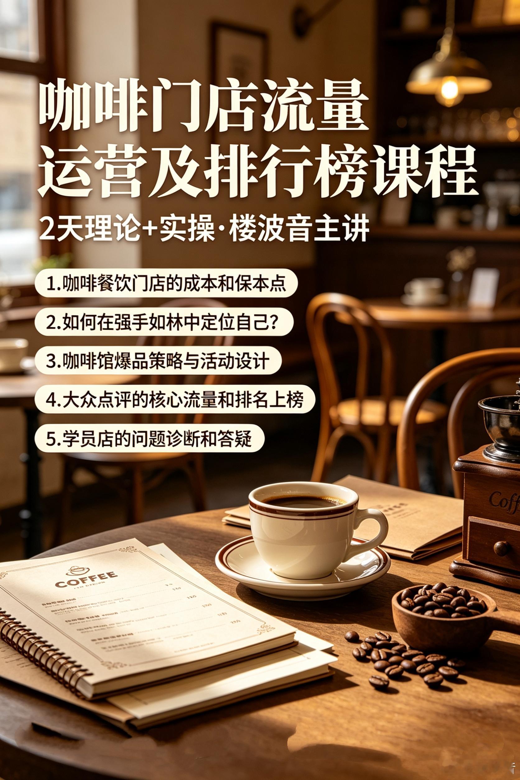 5月16～24日7天精品咖啡创业辅导班+3天精品咖啡烘焙班+2天咖啡门店流量及排