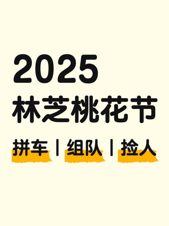 2025林芝桃花节拼车捡人！差你就上车啦