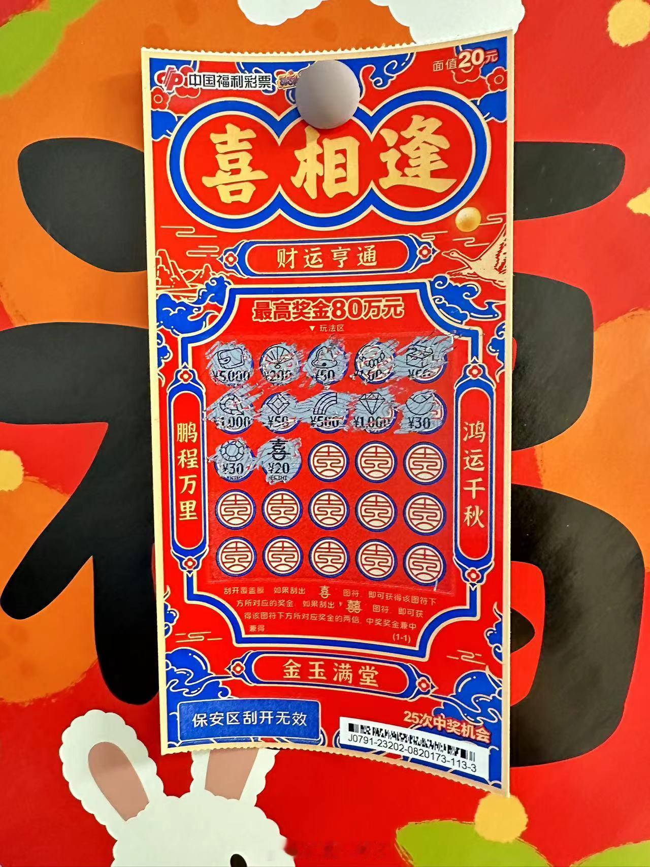 关于我买了一张彩票，每天刮一个，终于在今天回本了！#转发接龙开新年# #玩家龙年