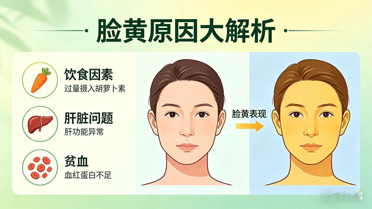 脸变黄的详细原因

一、生活作息与习惯导致的脸黄（最普遍）

1. 长期熬夜、睡