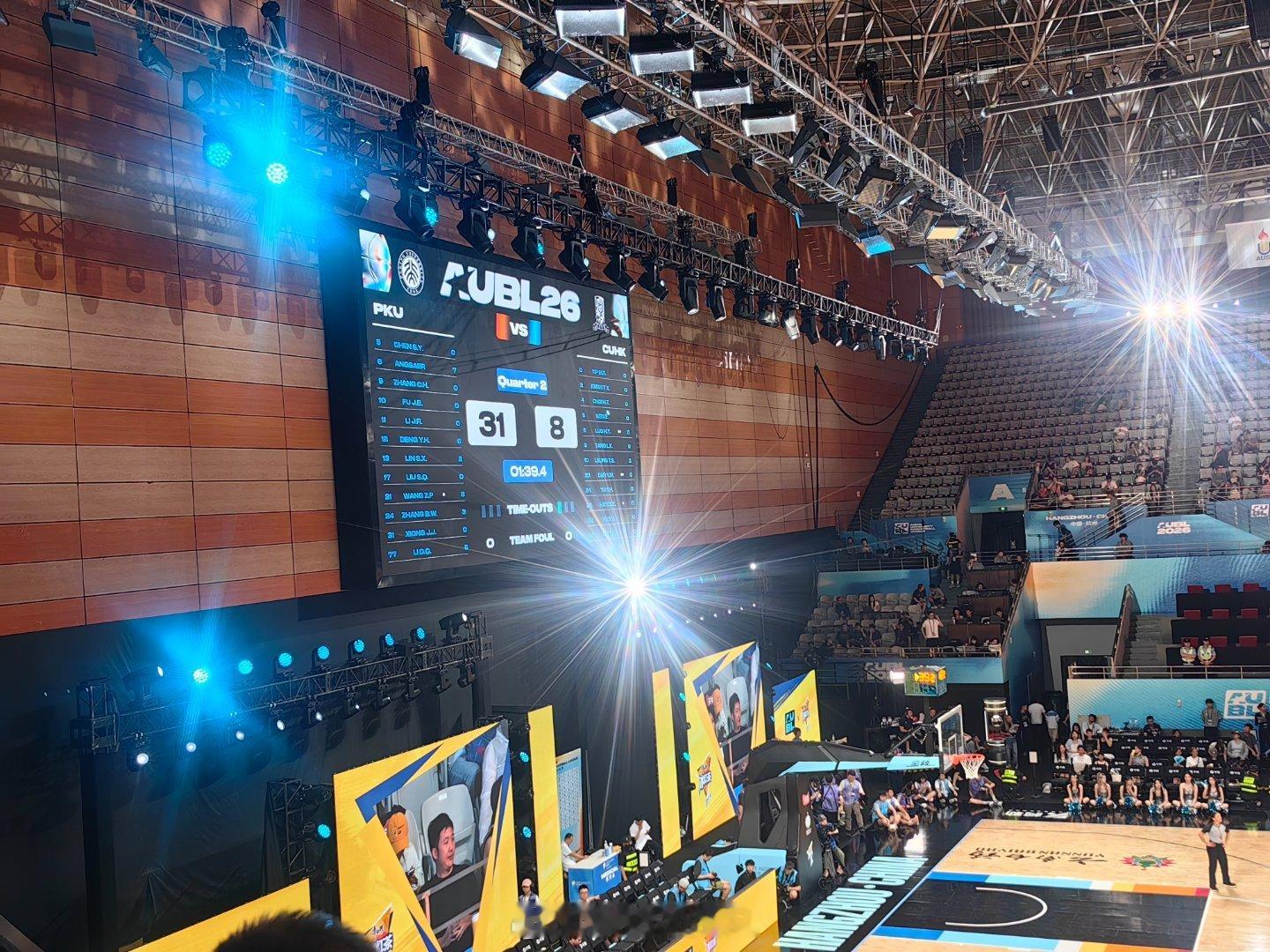 AUBL2026北京大学VD香港中文大学第一节比赛结束，场上比分31：8，21号