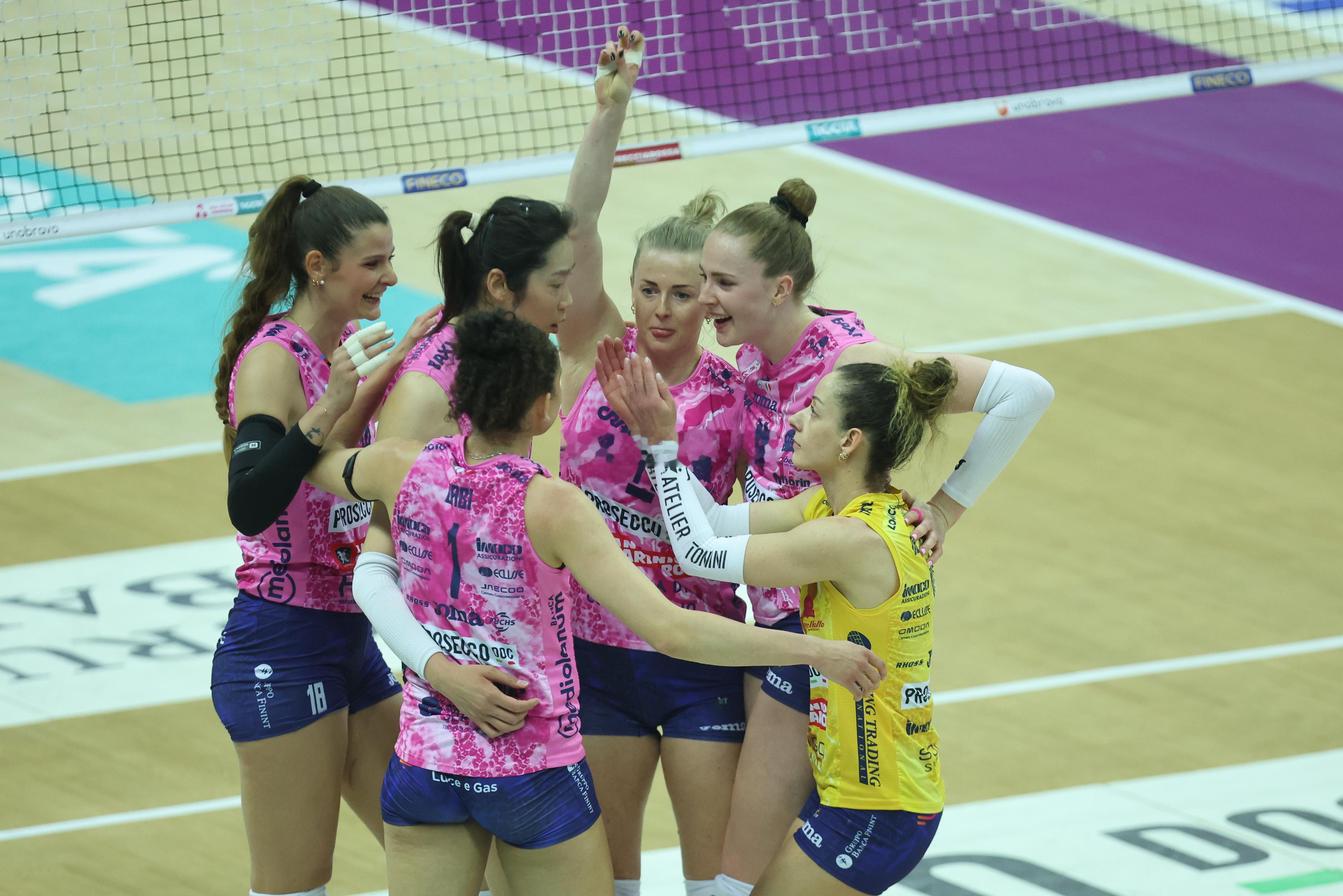 2025-2026意大利女排甲级联赛冠亚军决赛第一回合科内利亚诺vs米兰第四局：