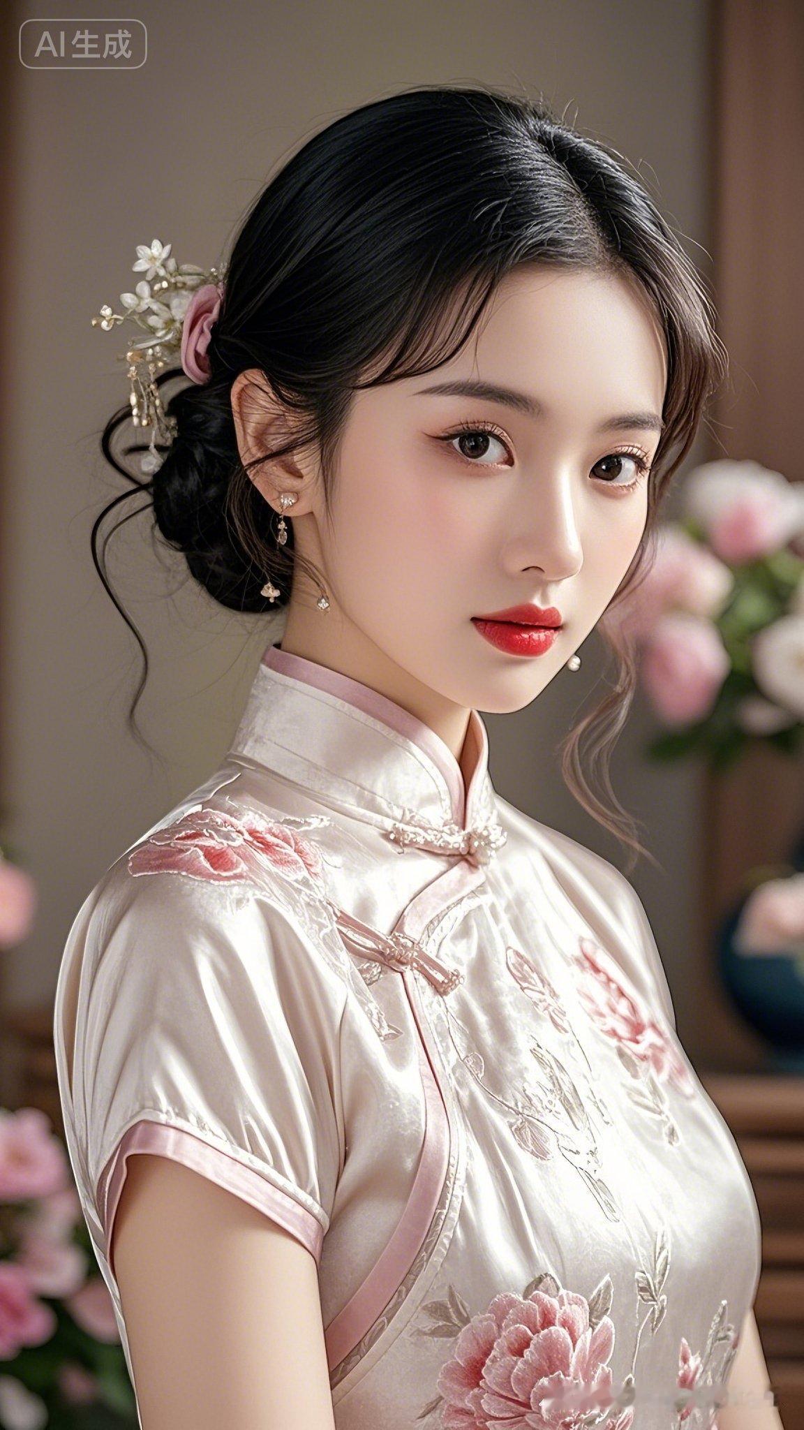 温婉古典，一袭旗袍，尽显东方韵味。