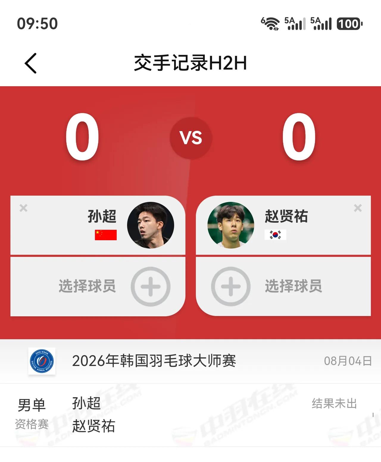 孙超终于R上了！
话说从R16能最终进入资格赛，实属不易！这个运气那还是真不错！