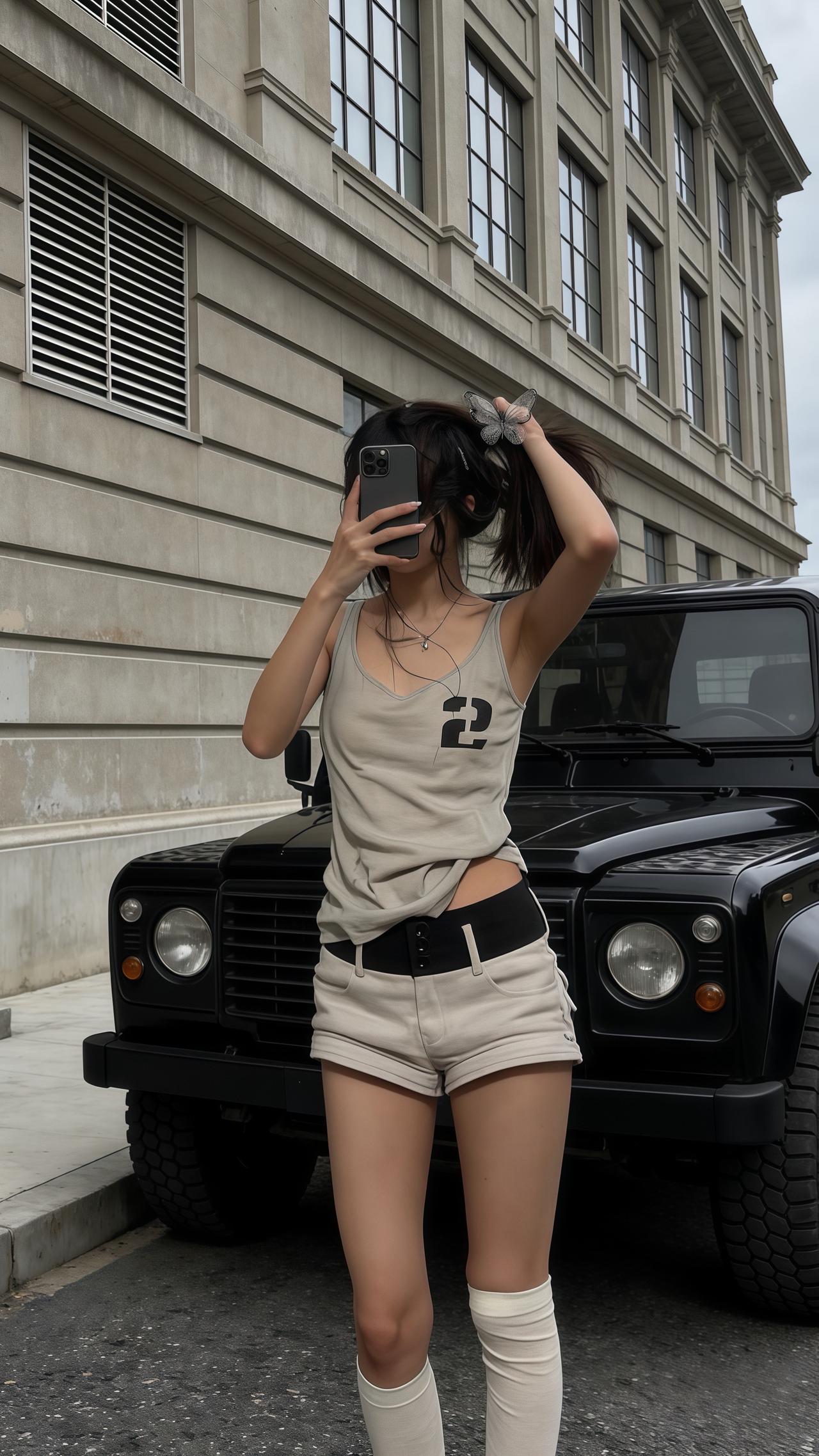 辣妹都去穿这套，又酷又拽辣妹专属 短裤吊带背心 美式辣妹穿搭 chic风