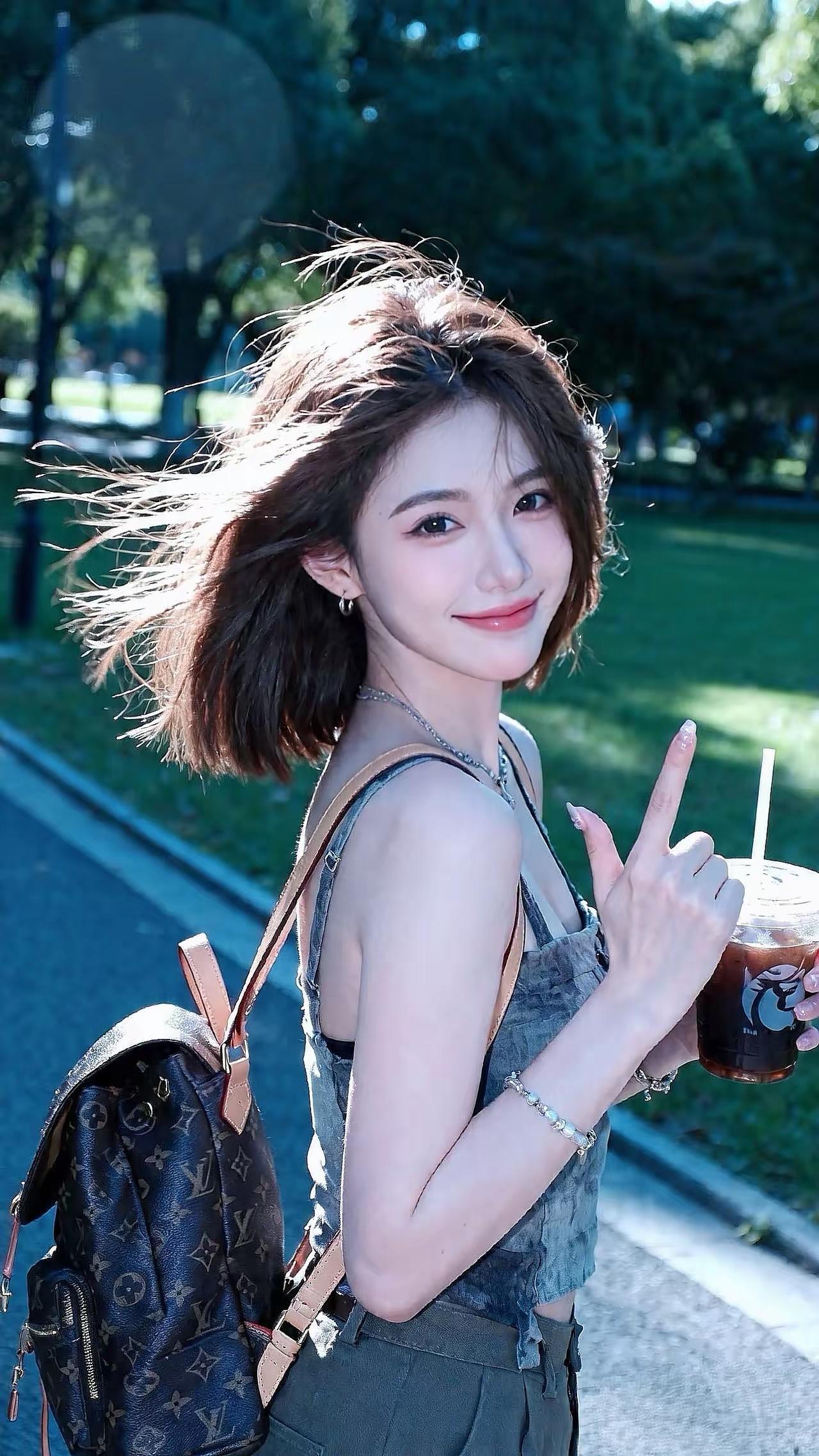 眉眼温柔灵动，