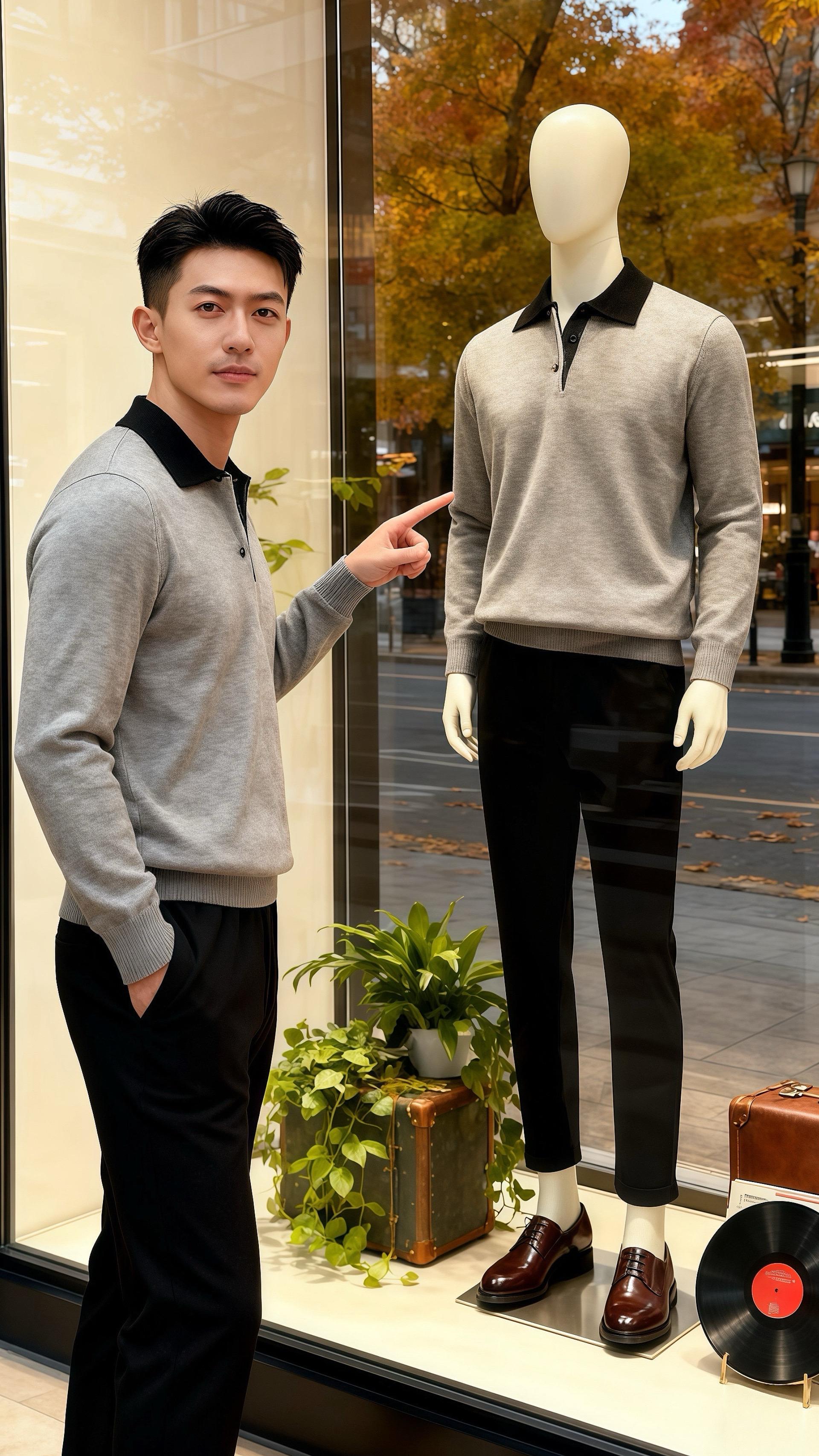 午后的阳光透过咖啡厅的落地窗，在地板上洒下斑驳的光影。他坐在皮质沙发上...