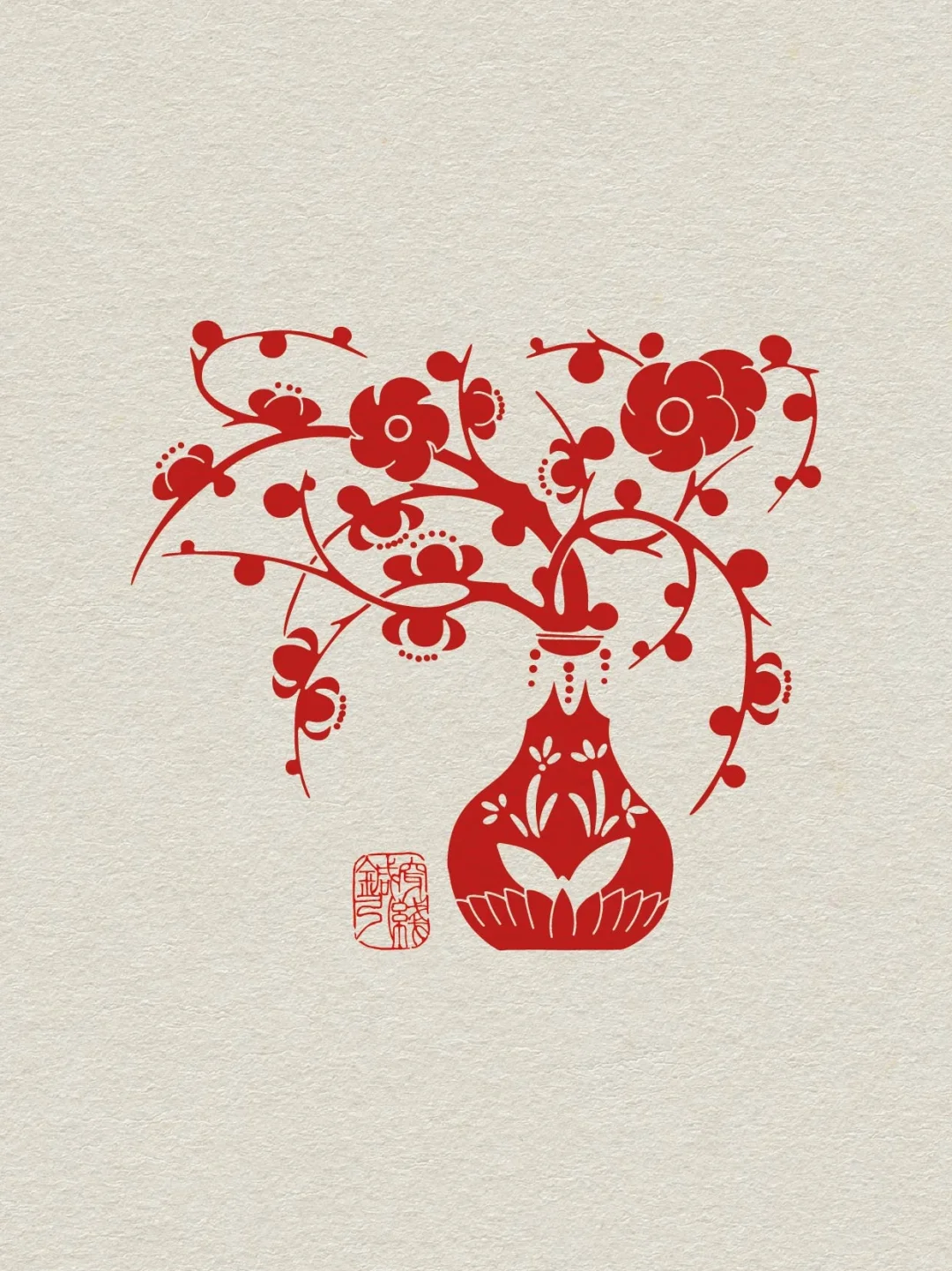 清代木雕·梅纹