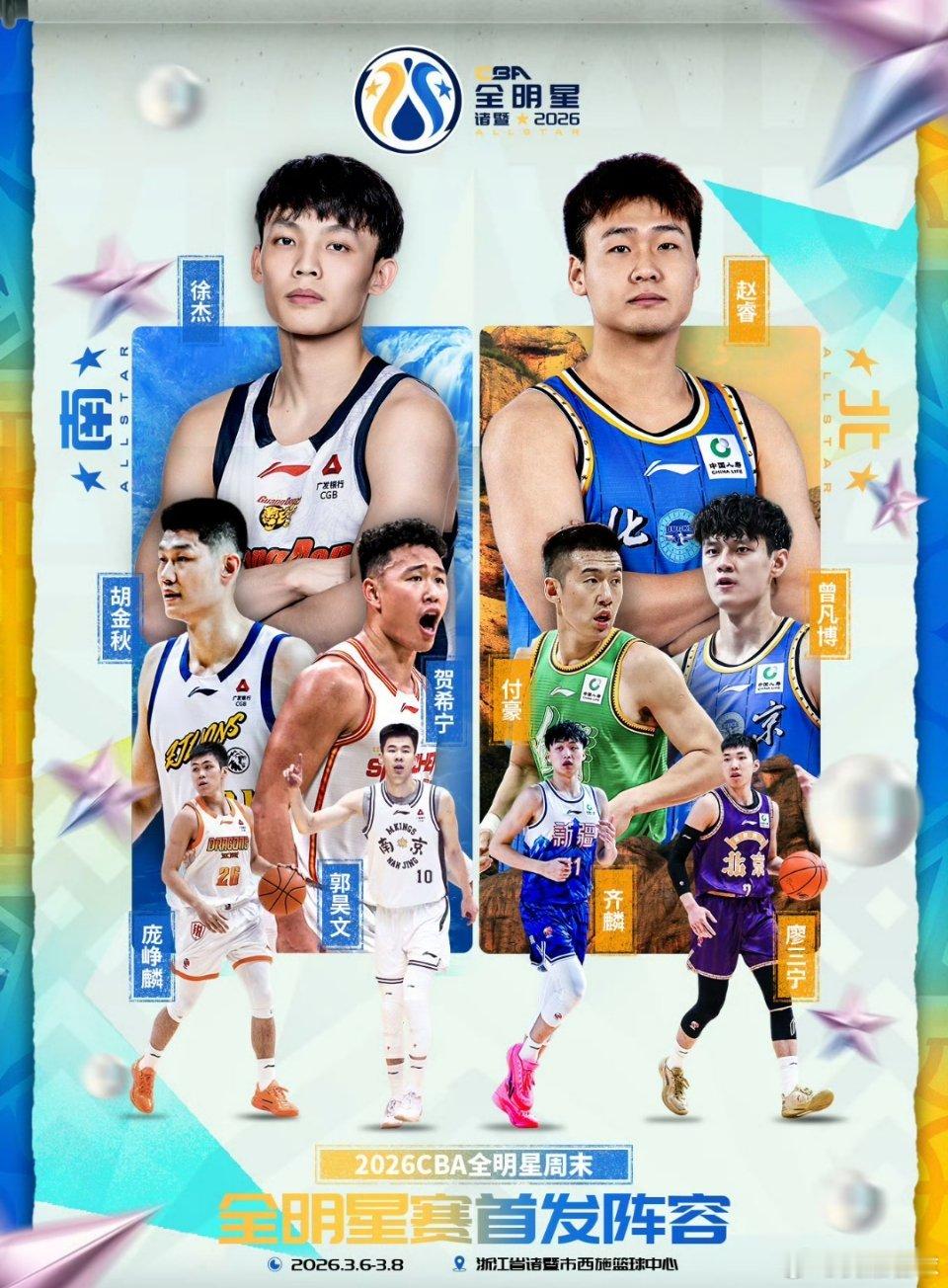 CBA全明星最终投票结果出炉⬇️恭喜徐杰再次当选全明星总票王（1654042票）