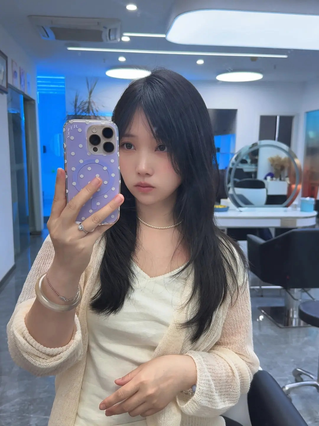 新发型。