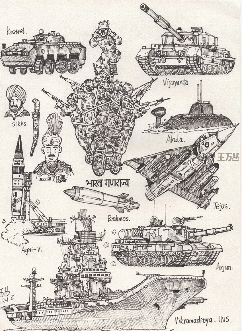 速写存档｜“世界第三军事强国”