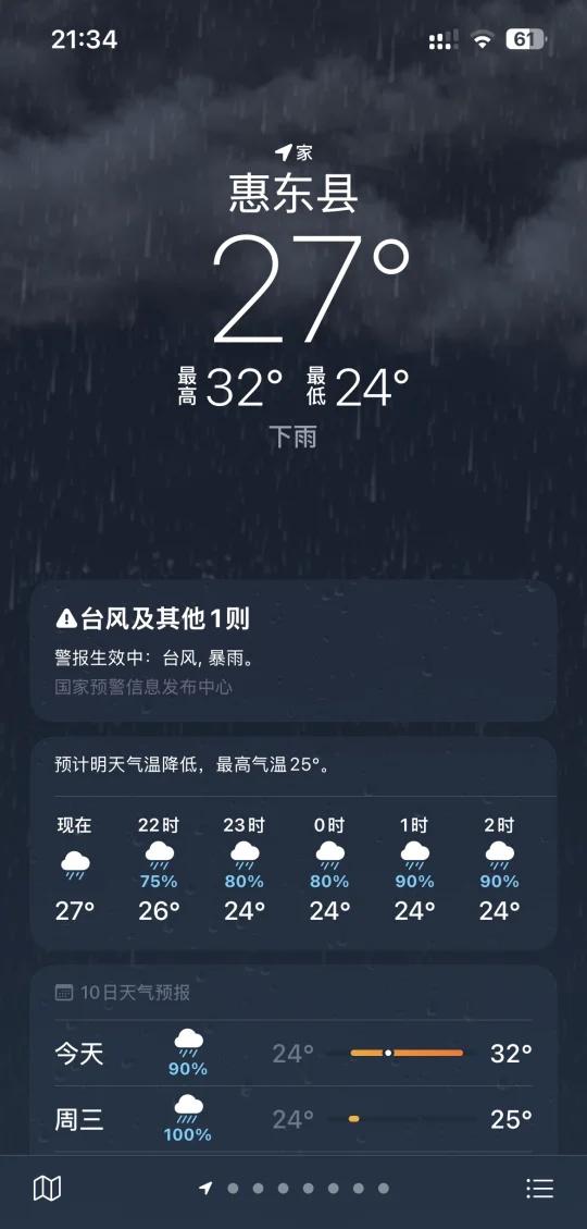 惠东哪个地方在下雨啊