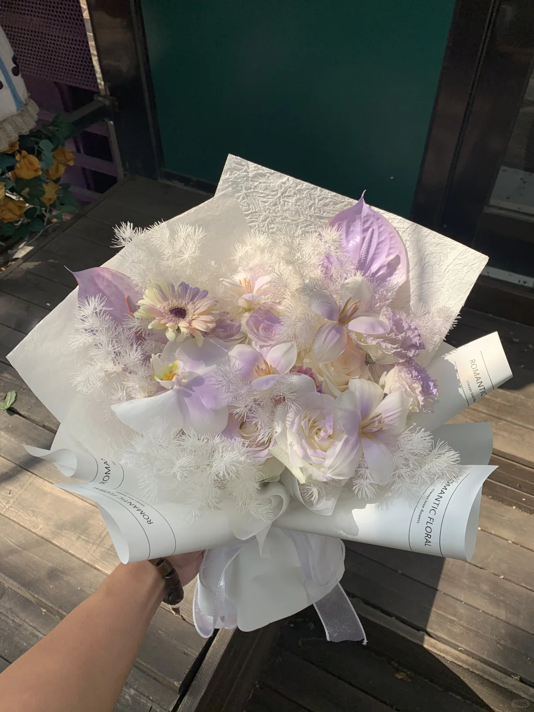 大连花店｜佛系摆拍“晚霞下的紫霞”