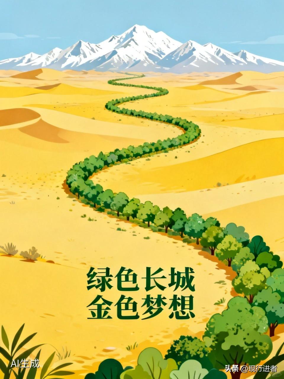 肆虐的风沙渐渐平息，曾经贫瘠的土地焕发新生。那片吞噬希望的荒漠，如今化作孕育财富