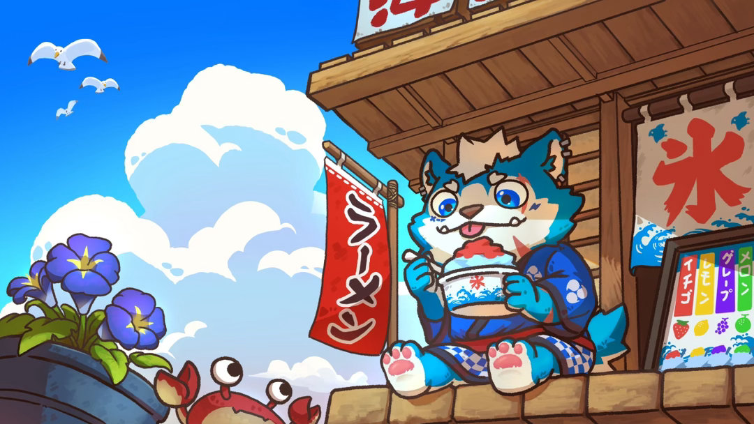 海风很热，云很大，夏天刚刚好。今年的夏天也要开始啦——🎨 : 이무 